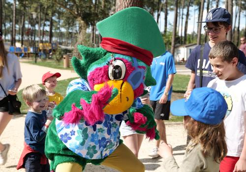 Mascotte au camping Les Dunes de Contis